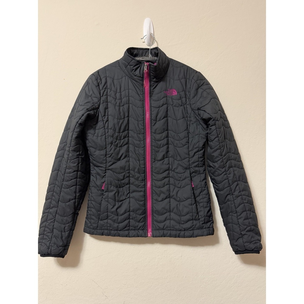 The North Face Tamburello Heatseeker Quilted Jacket Asphalt Black Pink Womens SP